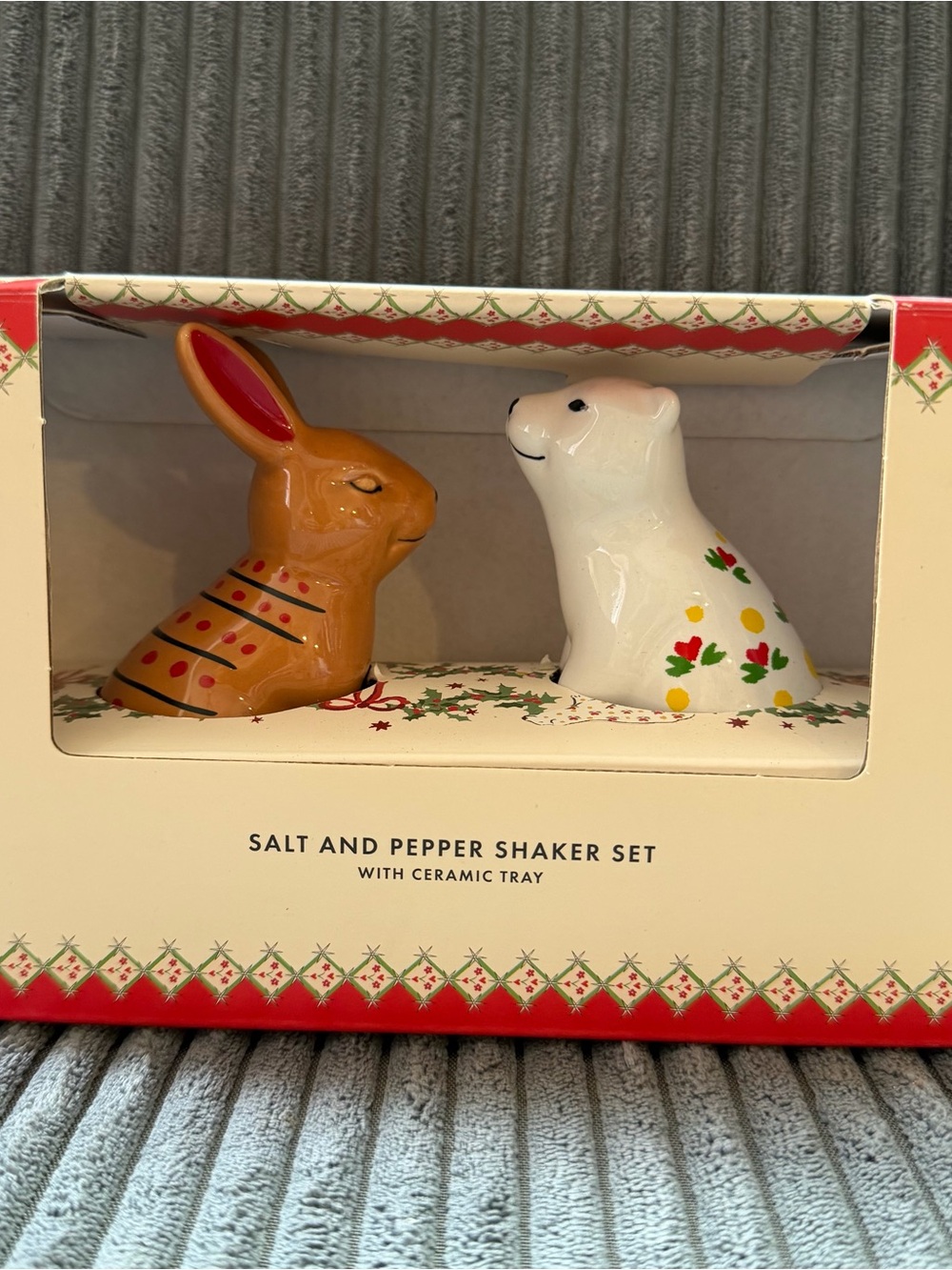 Cath Kidston Brown Bunny and White Bear Salt & Pepper Shakers